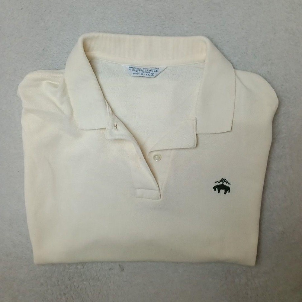 Vintage Brooks Brothers Polo Womens S White Short Sleeve Golden Fleece USA Work